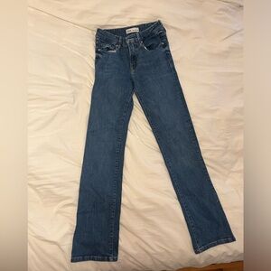 Zara Dark wash Jeans with slight flare at bottom